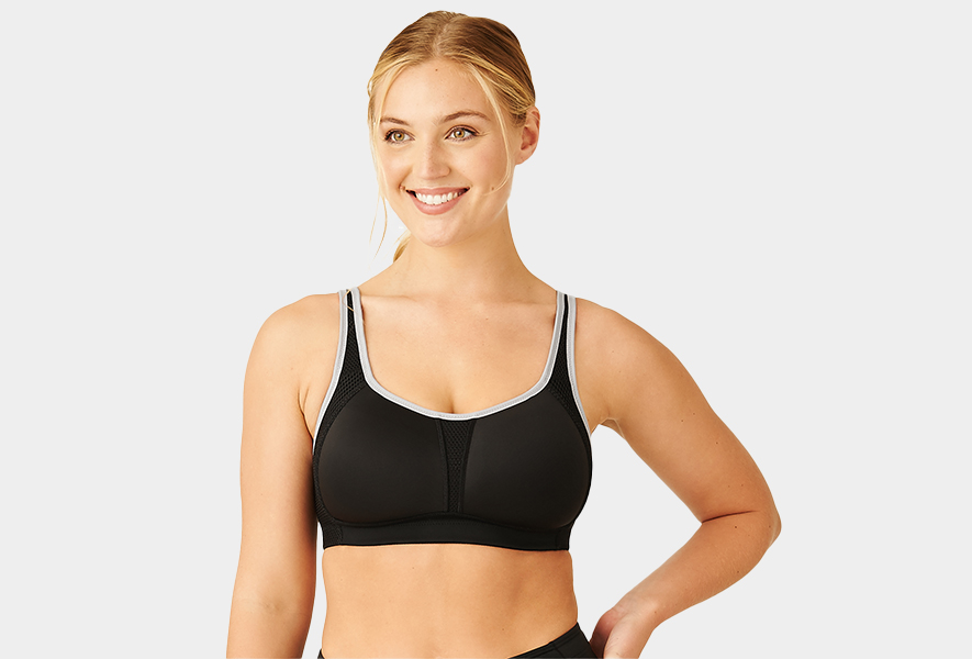 A sport bra like no other! 💪🏻 Wacoal's workout bra with a unique outside  underwire minimizes bounce even during high-impact activi